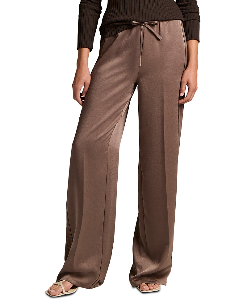 Vince Mid Rise Shine Crepe Pull On Pants