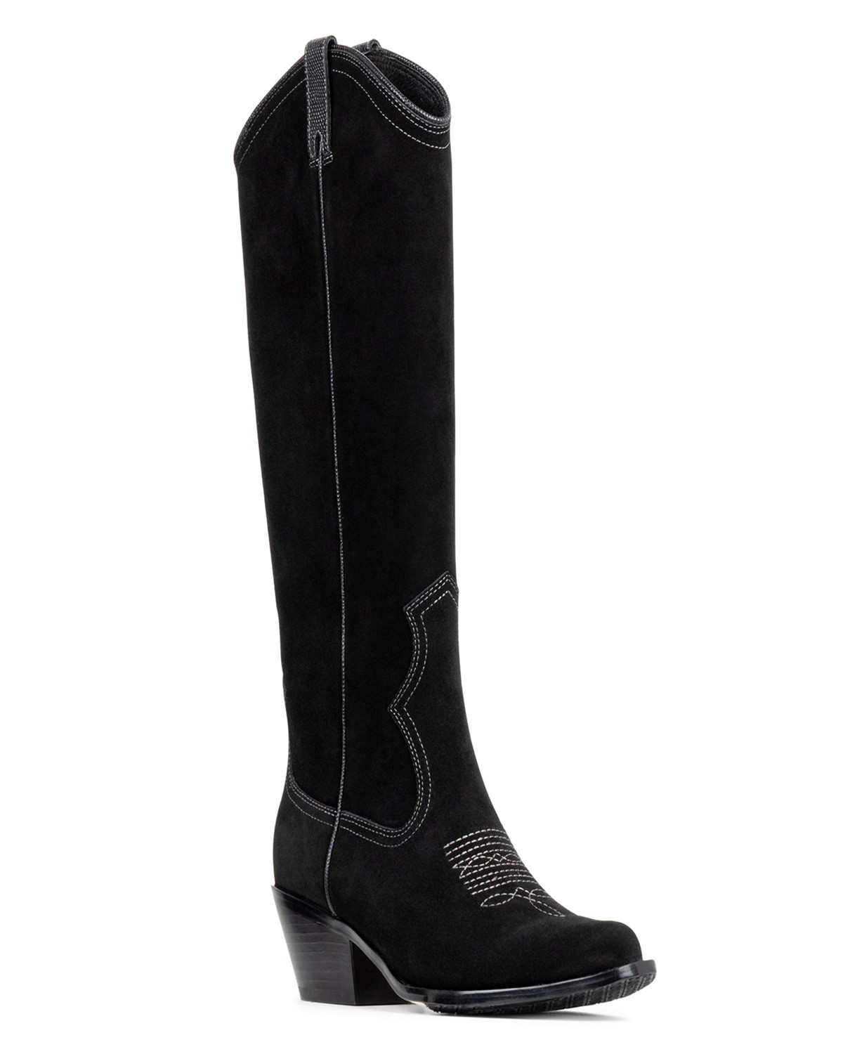 Leather Suede Western Boots