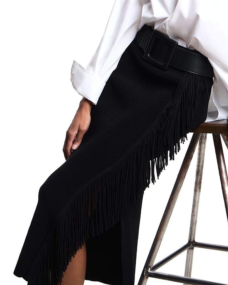 Emporio Armani Fringe Ottoman Skirt