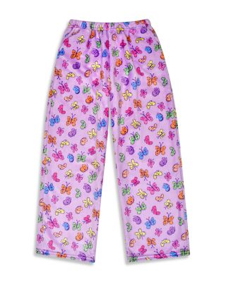 Girls' Bright Butterflies Printed Plush Pants - Little Kid, Big Kid