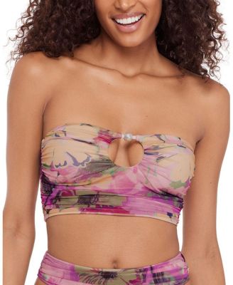  Keyhole Tube Top with Pearl Top