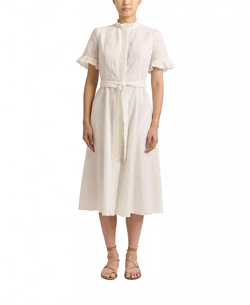 Cartolina Aria Eyelet Midi Dress