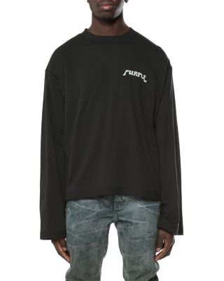 Cropped Screen Print Logo Shirt