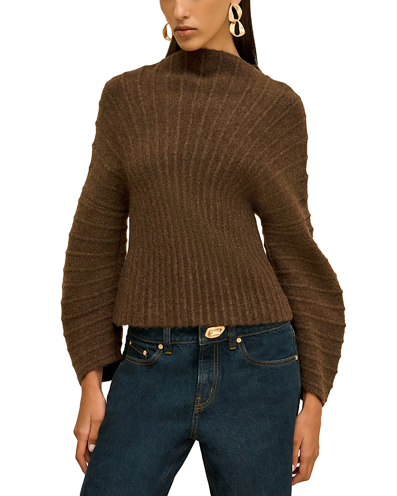 Cult Gaia Araki Mock Neck Sweater Top