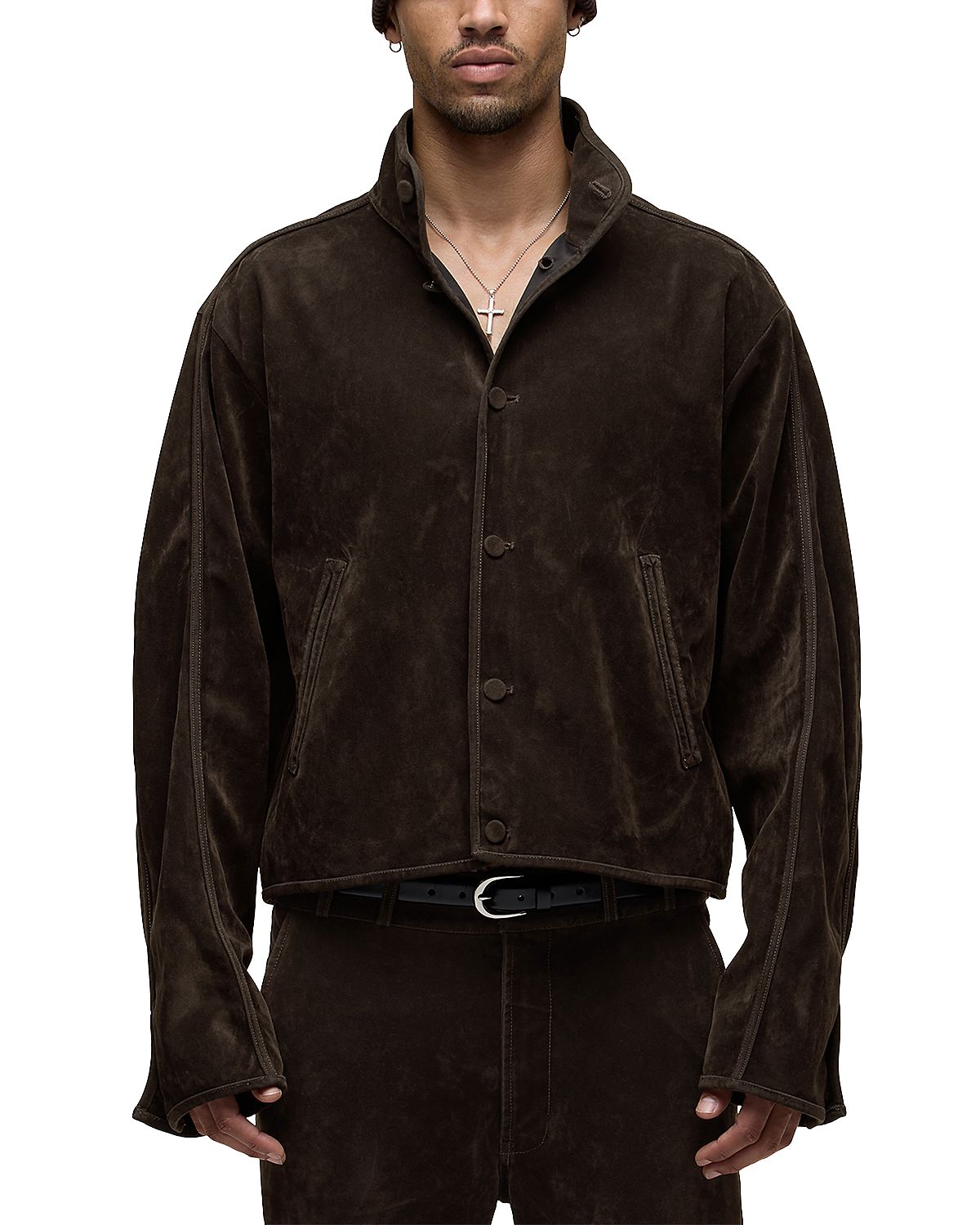 Hudson Faux Suede Long Sleeve Jacket