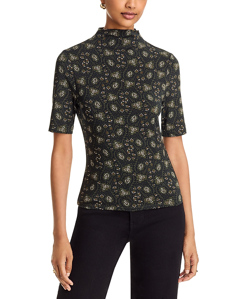 Veronica Beard James Mock Neck Top