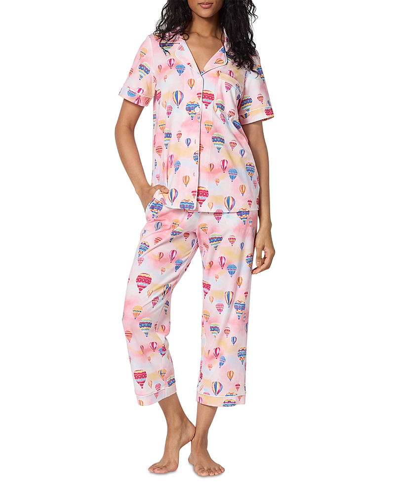 BedHead Pajamas Balloon Graphic Short Sleeve Cropped Pajama Set - Exclusive