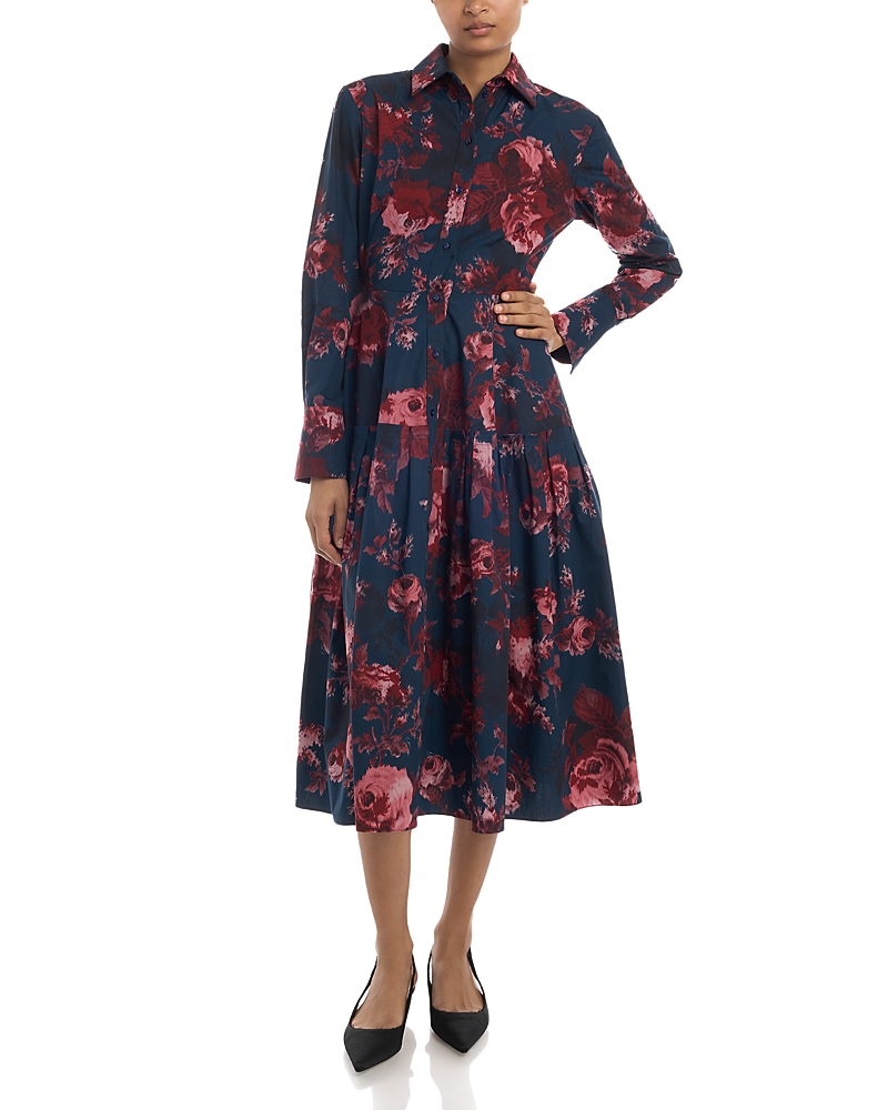 Erdem Cotton Printed Long Sleeve Shirtdress