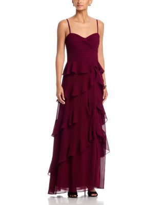 Chiffon Tiered Ruffled Dress - Exclusive