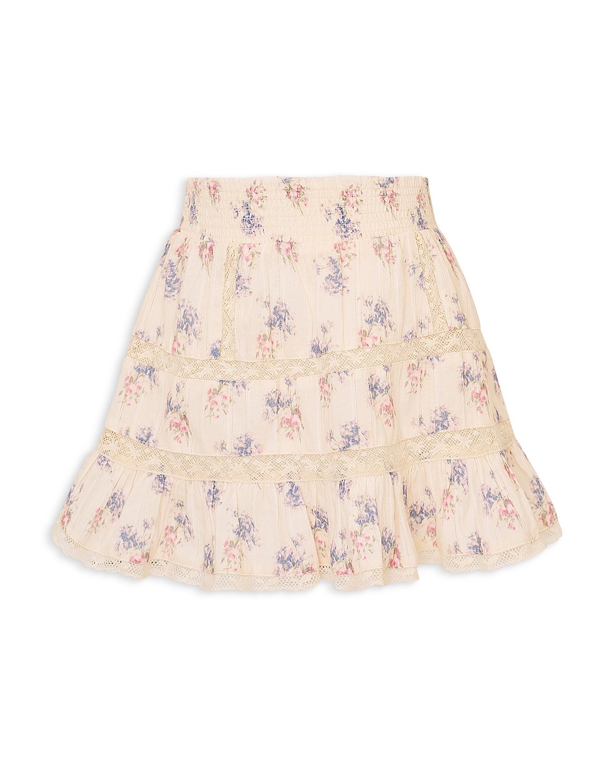 LoveShackFancy Girls' Bradie Tween Lace Trim Skirt - Big Kid