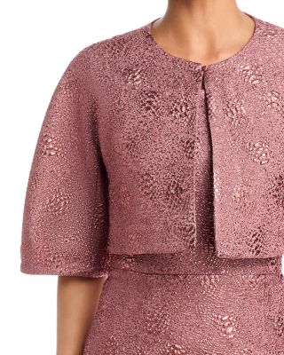 Metallic Jacquard Bolero Jacket