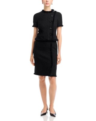 Tweed Fringe Trim Dress