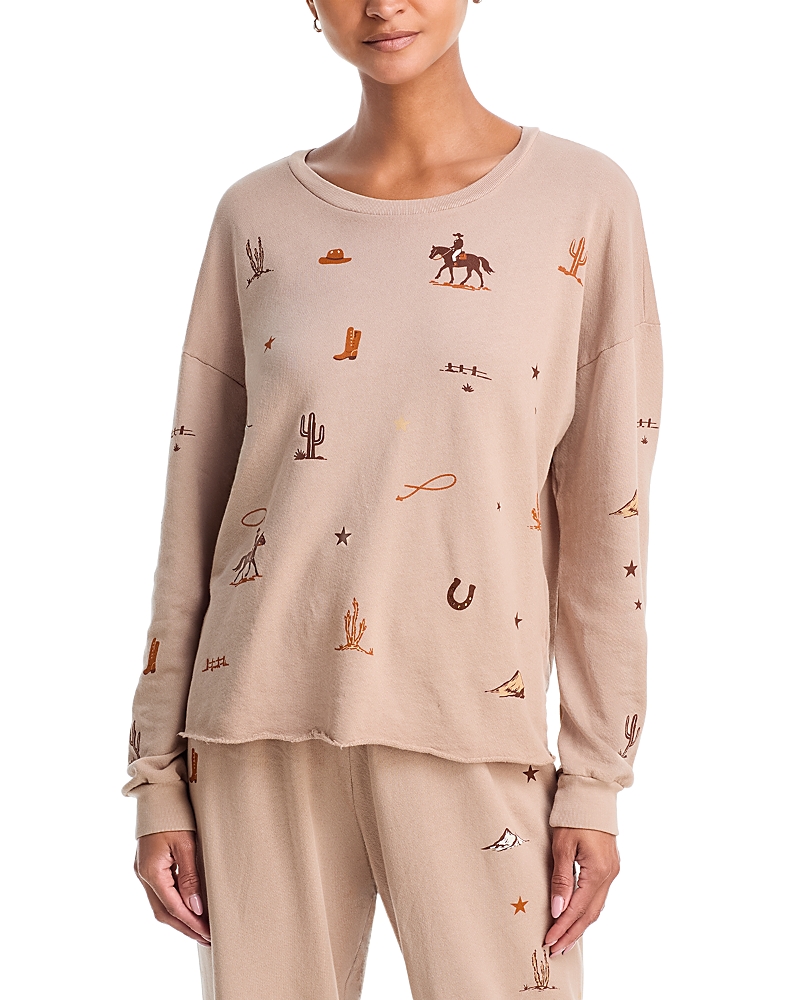 Aqua Tessa Rodeo Elements Cotton Sweatshirt - Exclusive