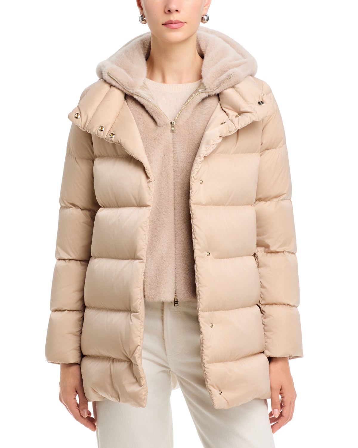 nanajacqueline.com Adriana Faux Fur Coat (Off-White)