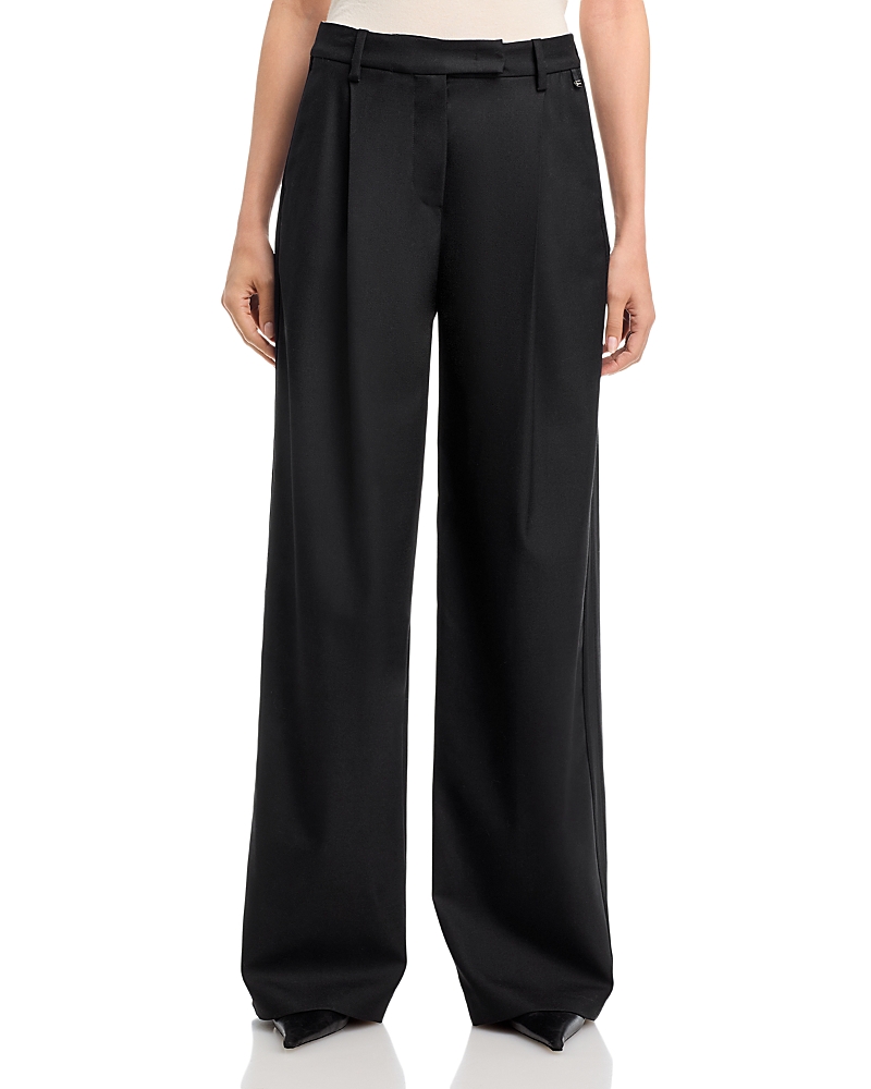 Herno Pleat Front Wide Leg Pants