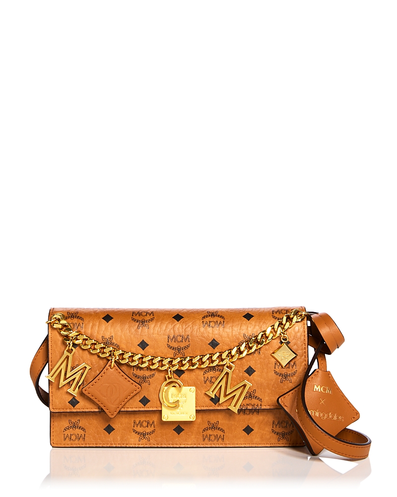 Mcm Aren Medium Visetos Canvas Crossbody