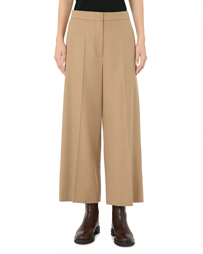 Max Mara Studio Mstmarengo Wool Wide Leg Pants