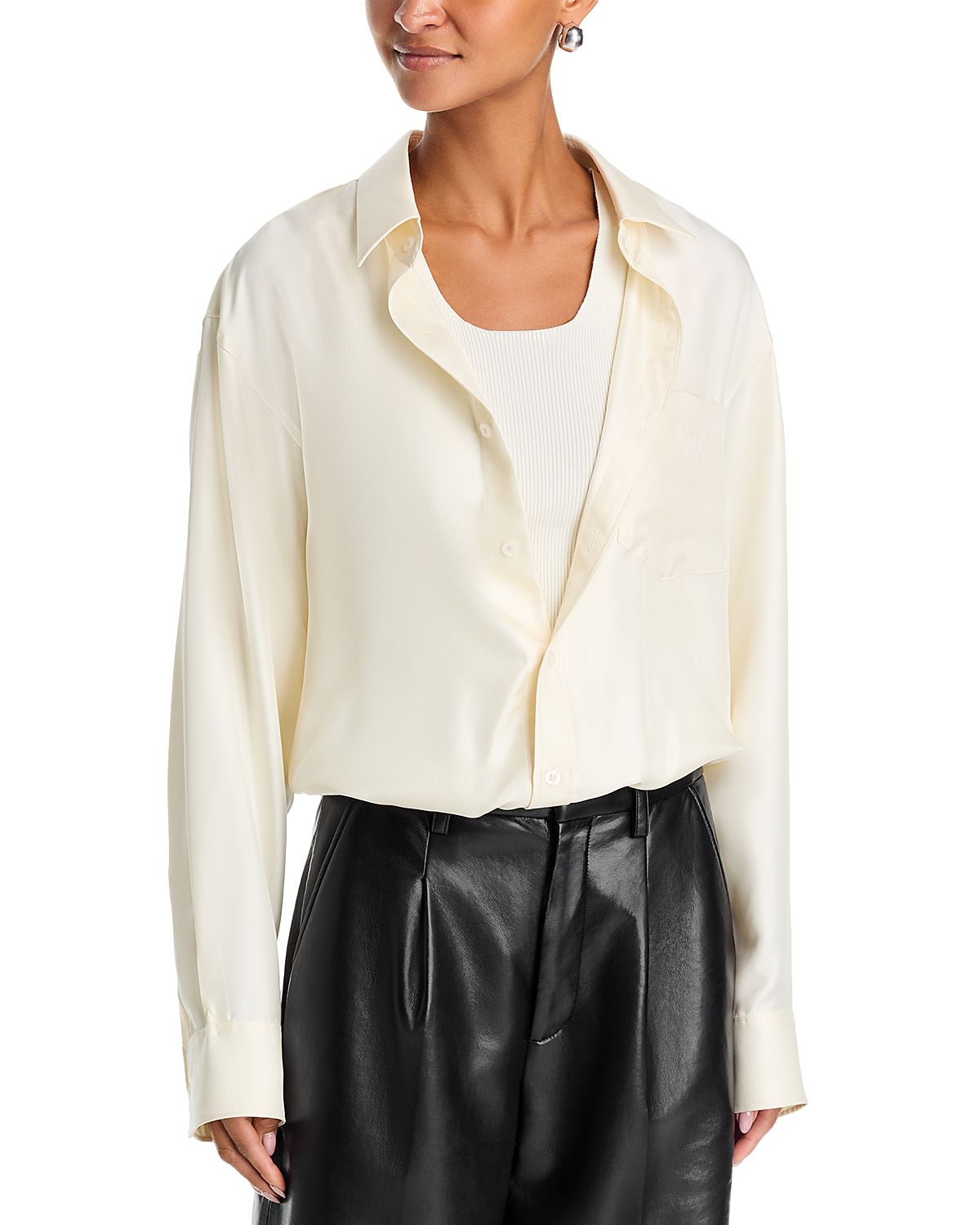 alexanderwang Pre Styled Cami Top with Button Up Shirt