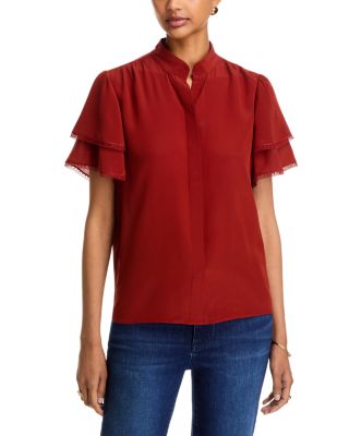 The Silk Arcadia Tiered Sleeve Top