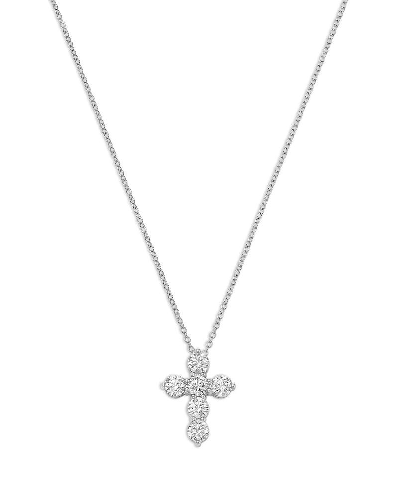 Bloomingdale's Fine Collection Diamond Cross Pendant Necklace in 14K Gold, 1.0 tcw