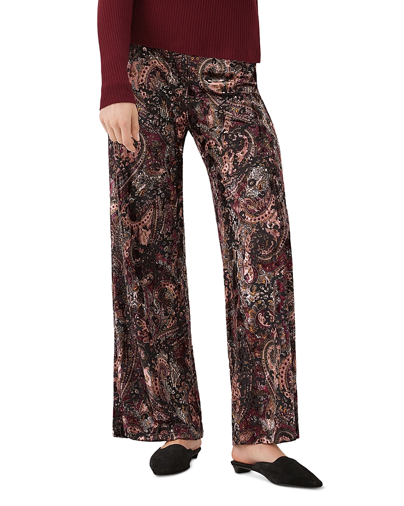 Karen Kane Velvet Burnout Wide Leg Pants