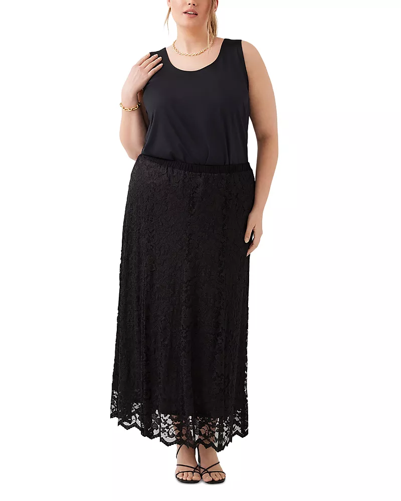 Karen Kane Plus Size Lace Midi Skirt