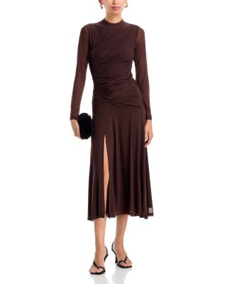 Selene Ruched Long Sleeve Dress - thumbnail 2