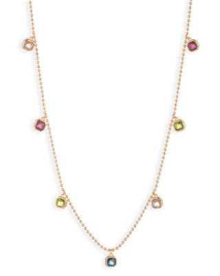 Shaky Stone Collar Necklace, 16"