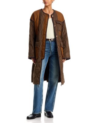 Mixed Media Quilted Coat