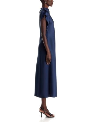 Adrien Mock Neck A Line Dress - thumbnail 10