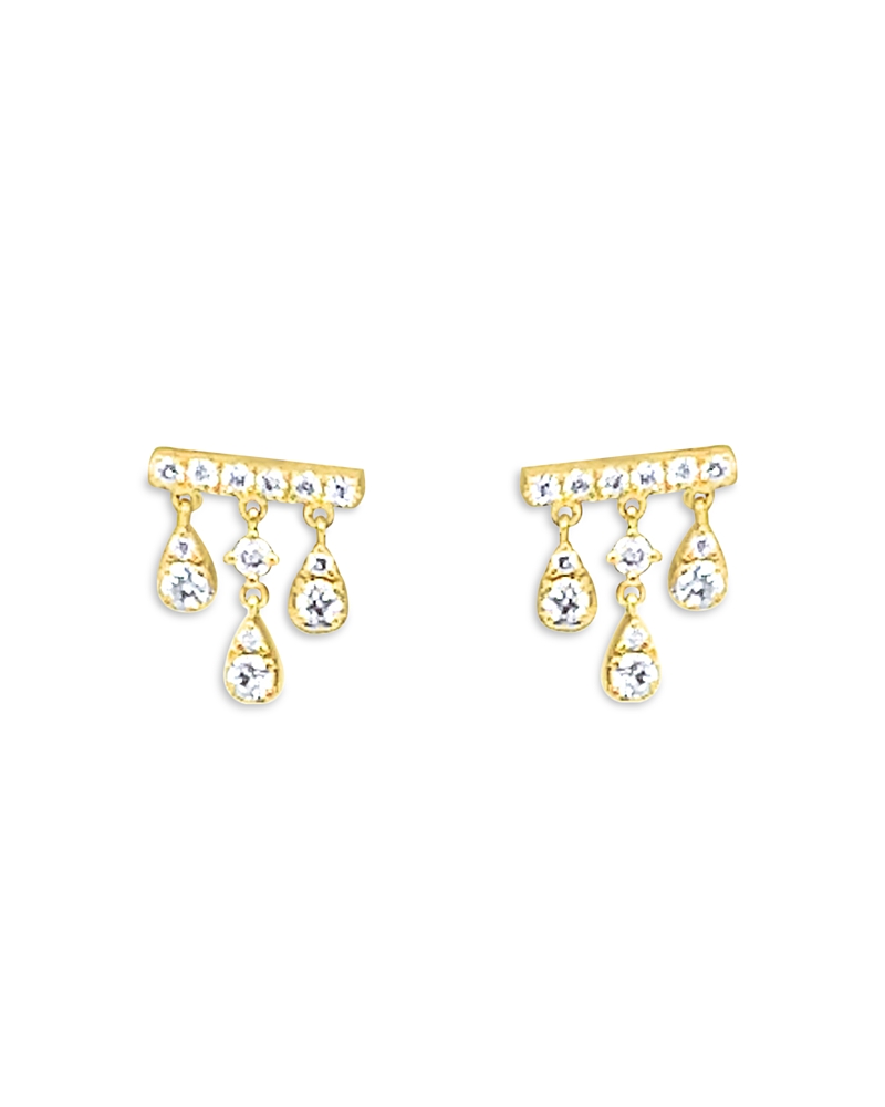 Meira T 14K Yellow Gold Diamond Bar Fringe Earrings, 0.29 tcw