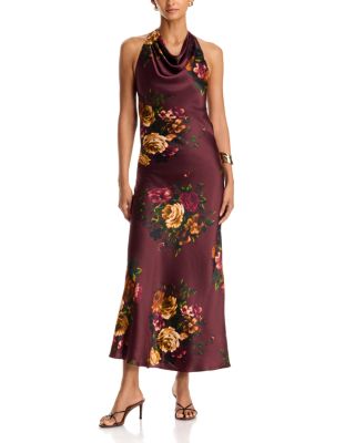 Fara Silk Cowlneck Dress