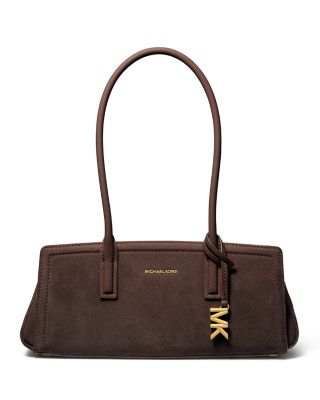 Laila Small East West Suede Shoulder Tote
