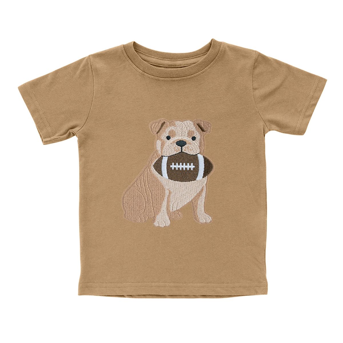 Sweet Wink Boys' Bulldog Football Patch Short Sleeve T-Shirt - Baby, Little Kid