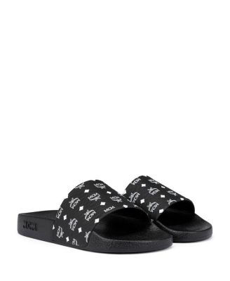  Men's Monogram Print Rubber Slides