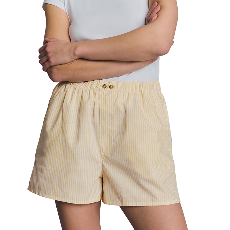 Piglet in Bed Stripe Cotton Boxer Shorts