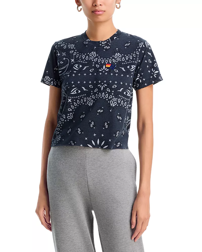 Aviator Nation Bandana Crewneck Boyfriend Tee