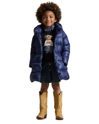 Girls' Down Hooded Long Jacket - Big Kid, Little Kid