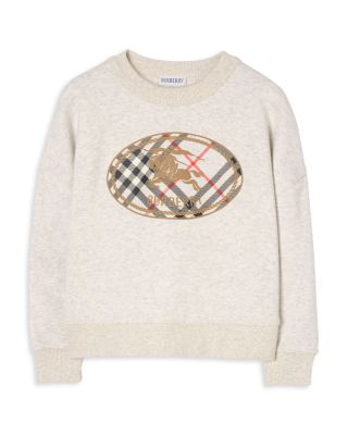 Girls' Isla Knight Check Cotton Sweater - Little Kid, Big Kid