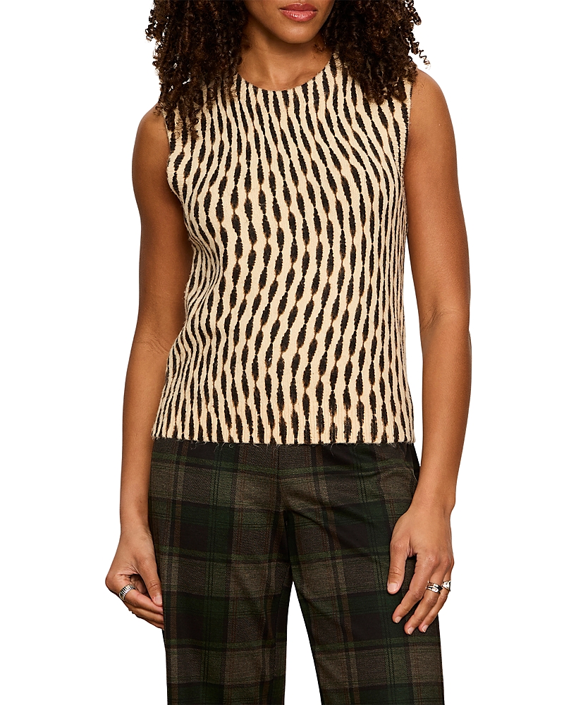 Sanctuary Fuzzy Leopard Sleeveless Sweater
