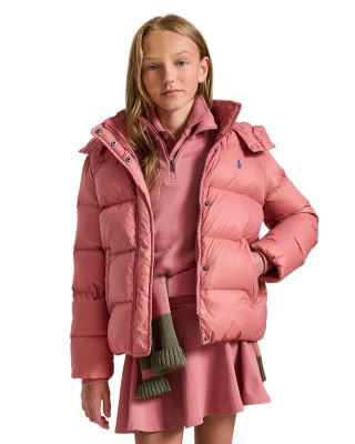 Girls' Down Hooded Jacket - Big Kid