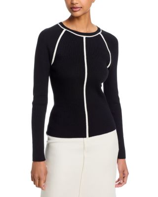 Crewneck Raglan Rib Knit Sweater
