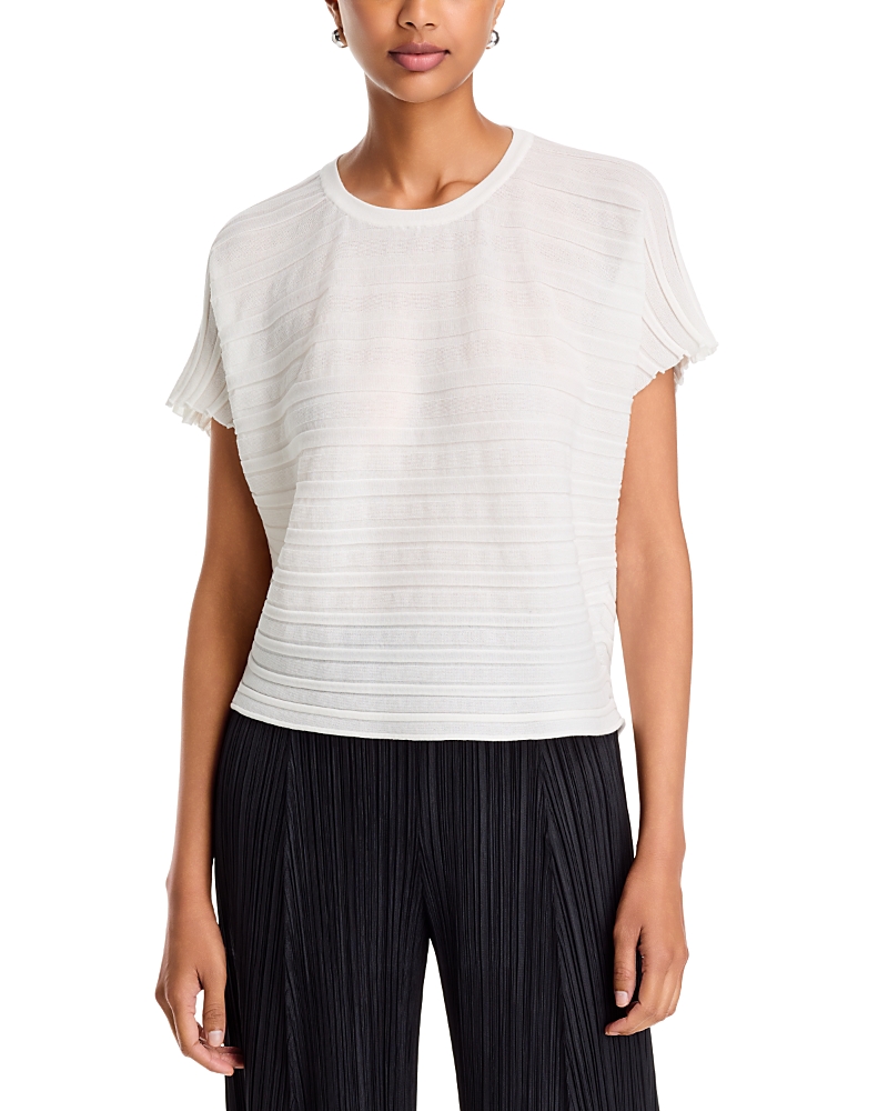 Pleats Please Issey Miyake Ribbed Knit Top