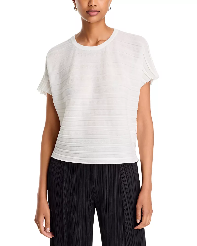 Pleats Please Issey Miyake Ribbed Knit Top