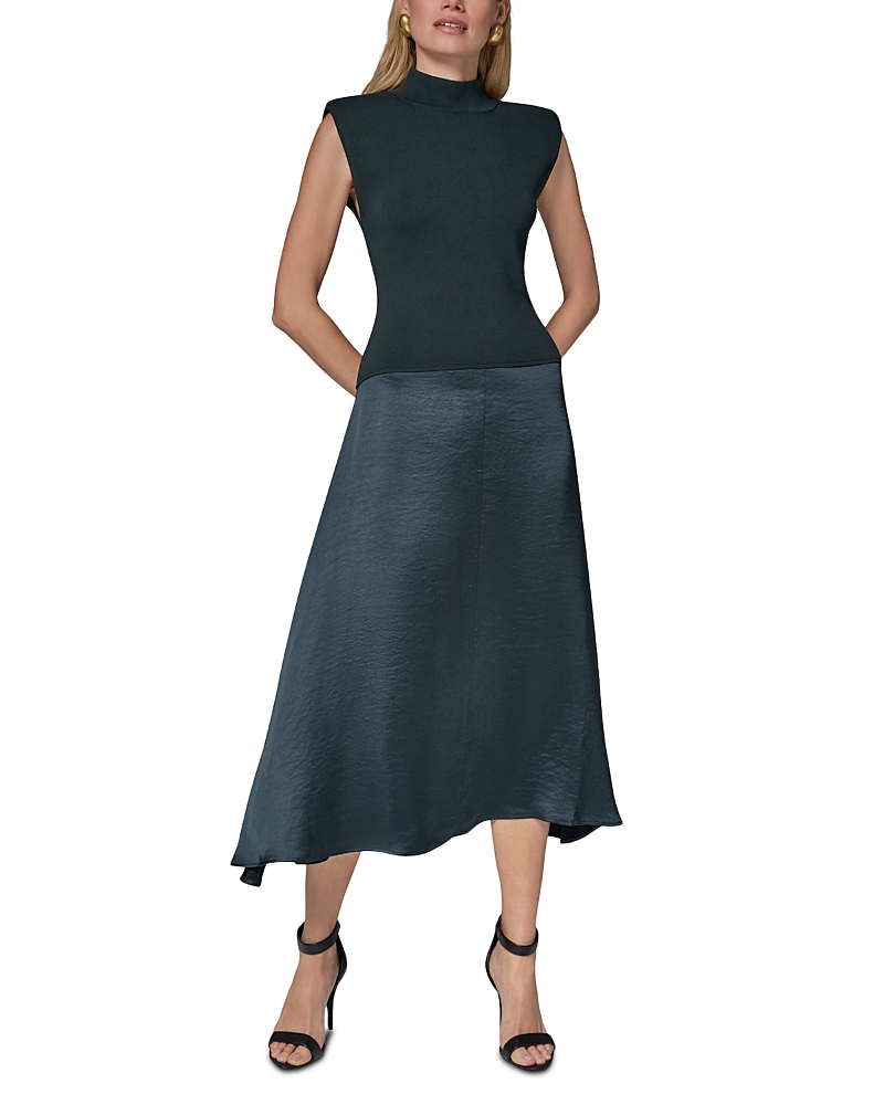 Donna Karan New York Mixed Media Midi Dress