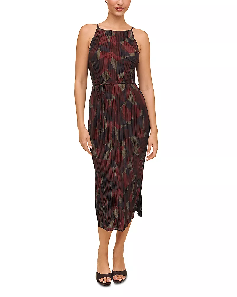 Bella Dahl Printed Pleated Midi Dress