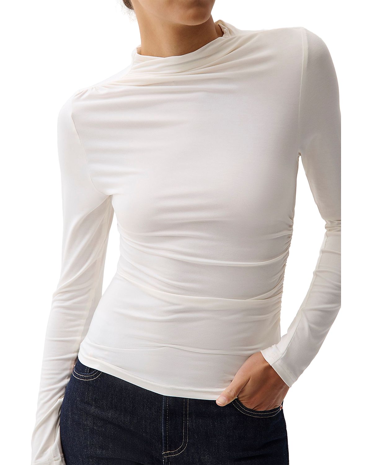 Pistola Nathalia Draped Long Sleeve Top