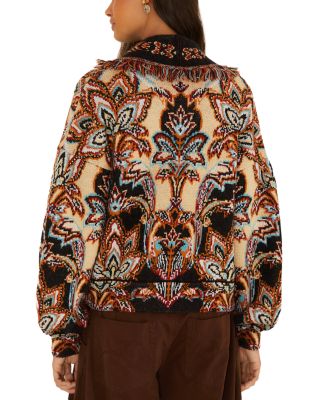 Tapestry Dream Knit Fringe Cardigan - thumbnail 3