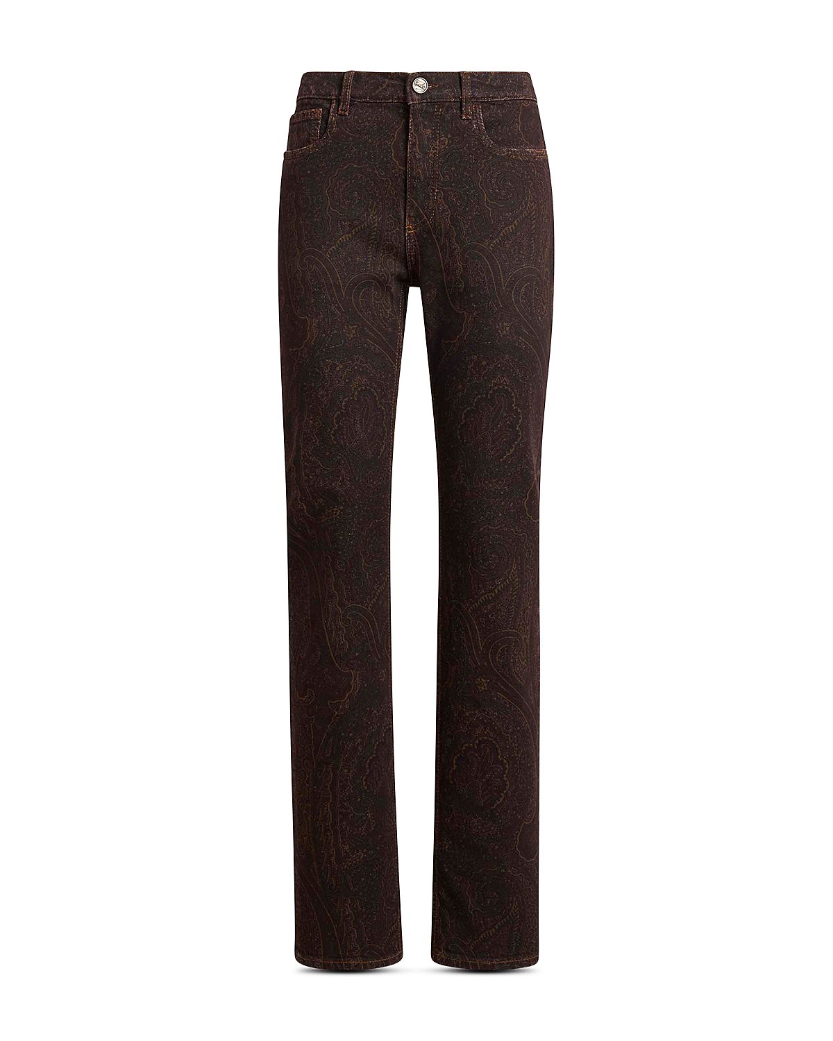 Etro Cotton Stretch Printed Straight Jeans