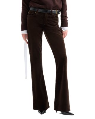 The Leggy Mid Rise Flare Jeans in Velvet Chocolate